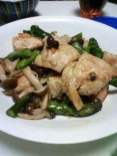 鶏しめじアスパラのサッパリ炒め♪-レシピのメイン写真