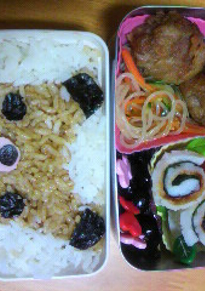 簡単★キャラ弁♪焼きそば味のクマちゃん★-レシピのメイン写真