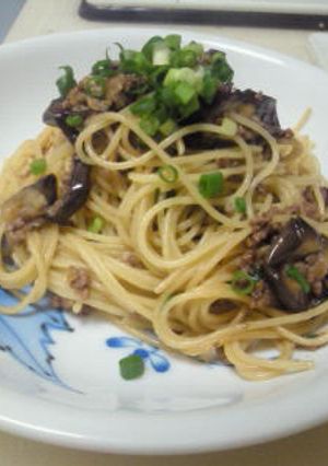 茄子と挽き肉の和風ピリ辛パスタ-レシピのメイン写真