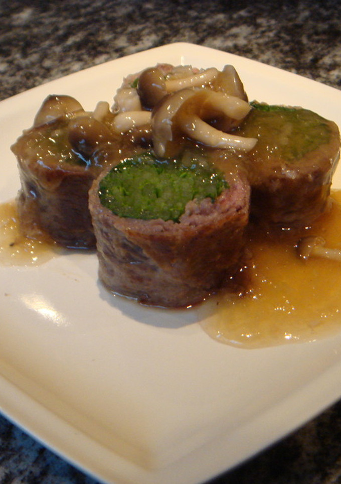 水菜の牛肉巻き♪☆おろしあん☆をかけて-レシピのメイン写真