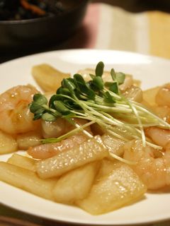 エビと大根のオイスターソース炒め-レシピのメイン写真
