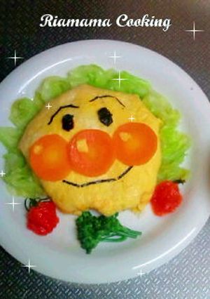 アンパンマンオムライス(離乳食)-レシピのメイン写真