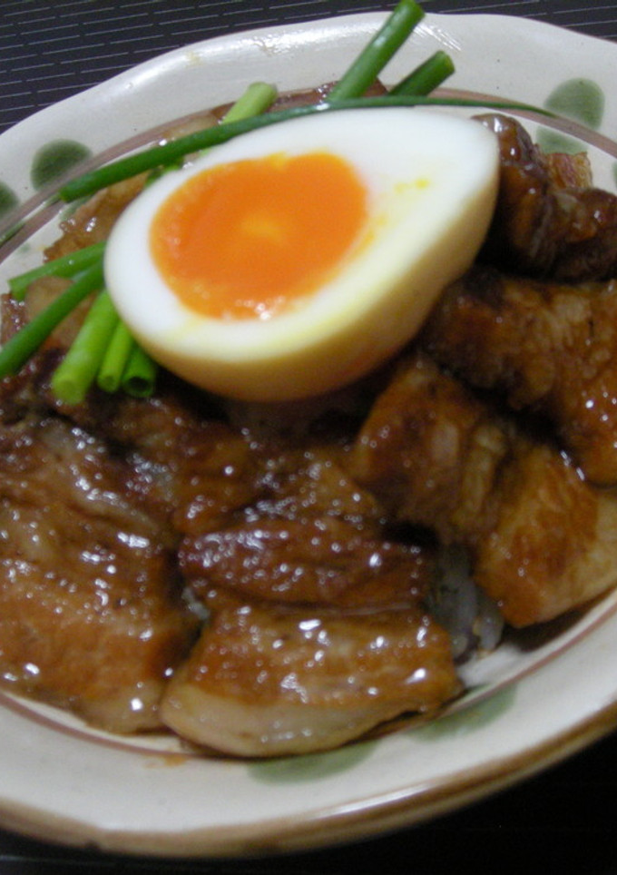 角煮風！？豚の甘酢煮丼☆半熟卵添え-レシピのメイン写真