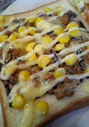 納豆コーン☆トースト-レシピのメイン写真
