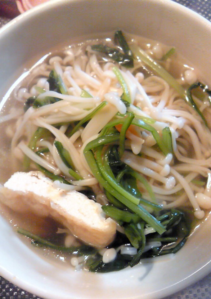 壬生菜と揚げの炊いたん～ほっこり梅風味～-レシピのメイン写真