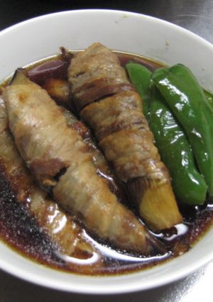 豚肉ぐるぐるなすの揚げびたし-レシピのメイン写真