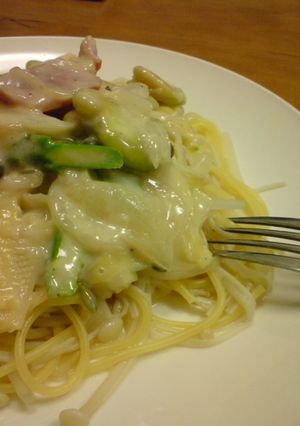 ダイエット☆春野菜のクリームパスタ-レシピのメイン写真