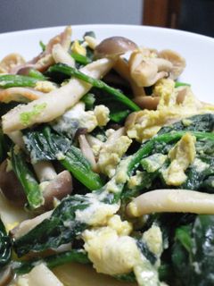 ほうれん草と卵の炒め物-レシピのメイン写真