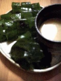 ピーマン+ワカメの酢味噌和え-レシピのメイン写真
