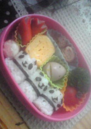 三人パンダﾁｬﾝ弁当-レシピのメイン写真