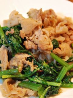 ほうれん草と豚肉炒め-レシピのメイン写真