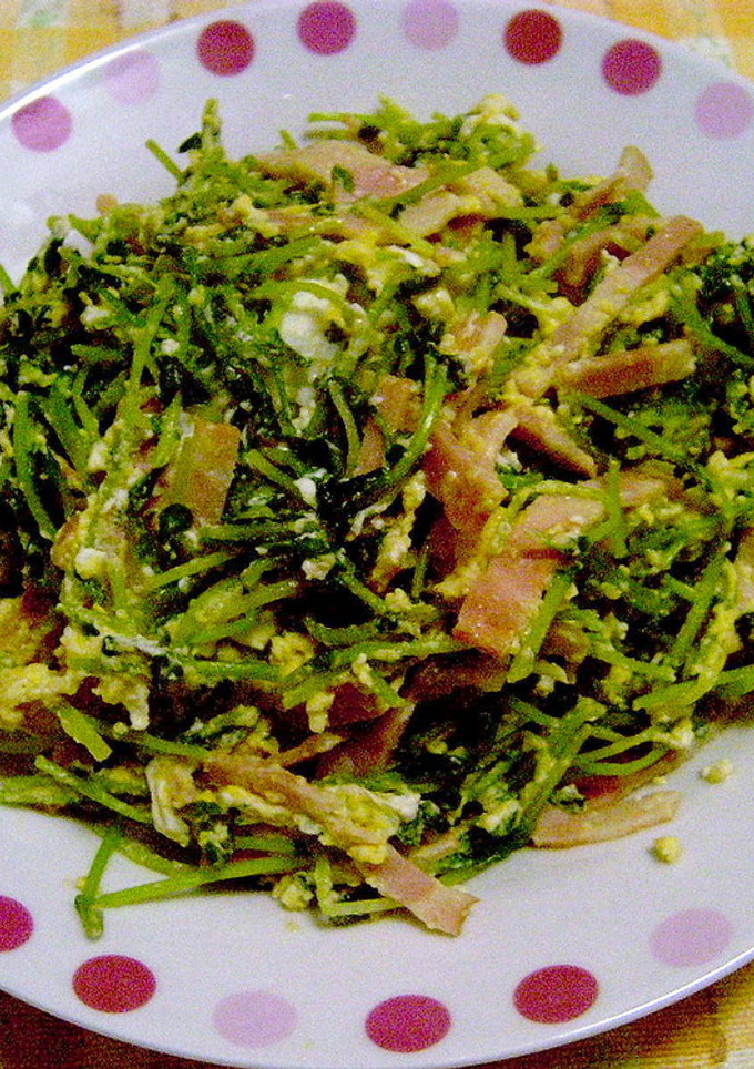 豆苗の卵炒め-レシピのメイン写真