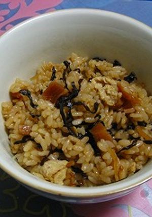 ふじっ子と貝柱の混ぜご飯-レシピのメイン写真