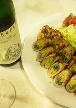 コーンと豆苗の豚肉巻き-レシピのメイン写真