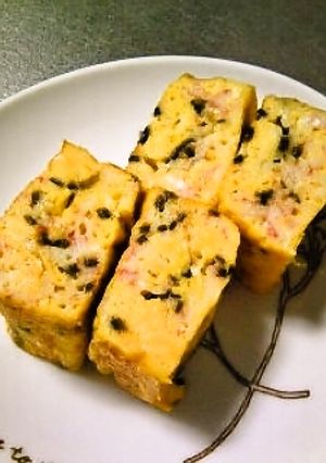 カニカマと塩昆布の玉子焼き-レシピのメイン写真