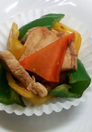 お弁当に　チキンとカラフル野菜のソテー-レシピのメイン写真
