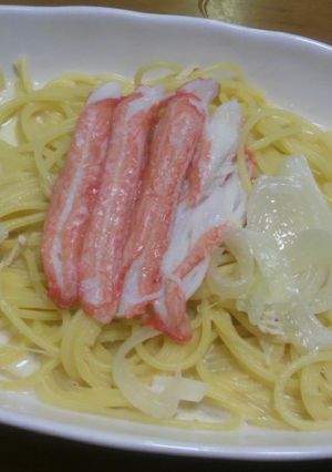 なんちゃってかにクリームパスタ-レシピのメイン写真