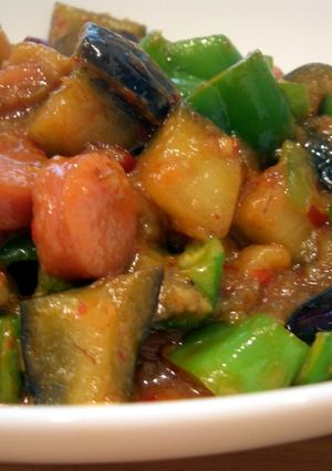 夏野菜とウインナーの甘辛炒め-レシピのメイン写真