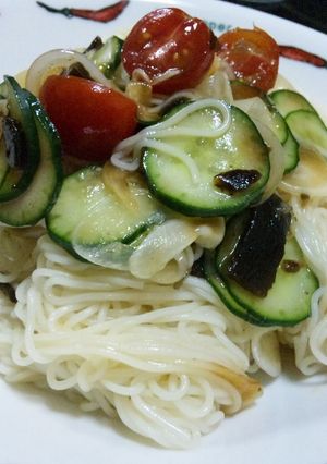 ちょっとオシャレにパスタ風サラダそうめん-レシピのメイン写真