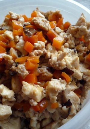 ＊常備菜＊鶏ムネと木綿豆腐で簡単炒り豆腐-レシピのメイン写真