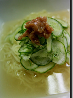 お茶漬け風さっぱり胡瓜冷やしラーメン梅味-レシピのメイン写真