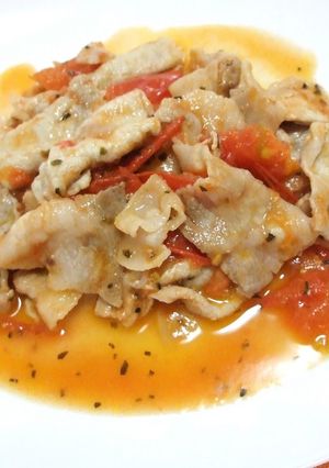 トマトと豚肉のあっさり炒め-レシピのメイン写真