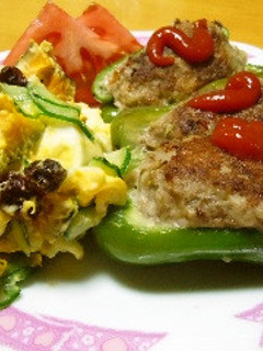 やわらかピーマンの肉詰め-レシピのメイン写真