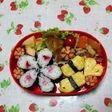 細巻きがお花に変身☆幼稚園弁当