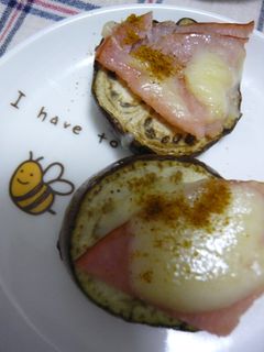 トースターで☆ナスとハムのチーズ焼き☆-レシピのメイン写真