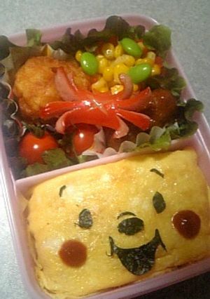 オムのプーさん☆簡単キャラ弁☆-レシピのメイン写真