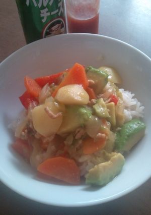 残ったカレーアレンジ*アボカレー-レシピのメイン写真