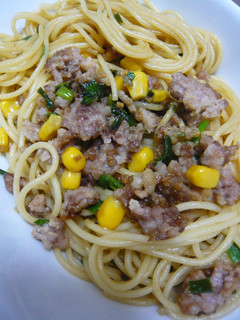 焼肉のタレで楽ちん☆挽肉コーンのパスタ❤-レシピのメイン写真