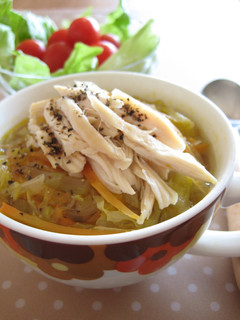 ささみとせん切り野菜のスープ-レシピのメイン写真