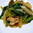 *鶏モモ肉と小松菜の塩炒め*
