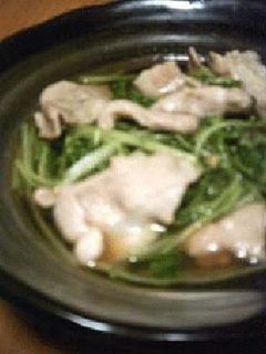 豚肉+水菜の炒め煮-レシピのメイン写真