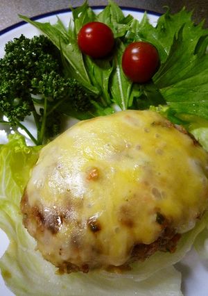 簡単！ダブルチーズ・ハンバーグ♪-レシピのメイン写真