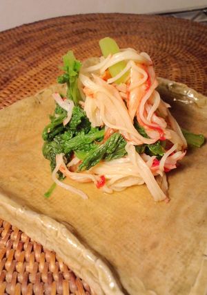 わさび菜のカニカマポン酢和え♪-レシピのメイン写真