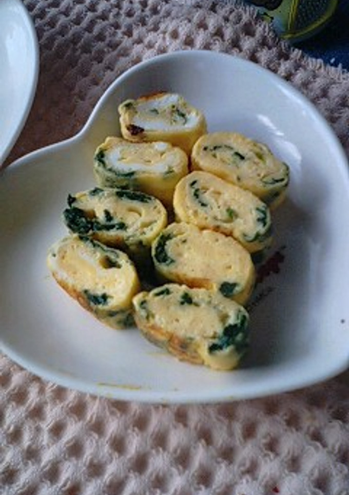 離乳食後期★ほうれん草のたまご焼き-レシピのメイン写真