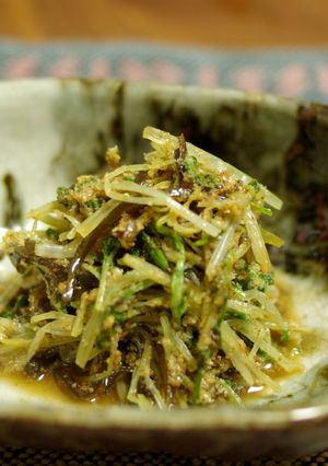 水菜のごま塩昆布和え-レシピのメイン写真