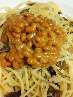 納豆・高菜・しらすでパスタ!ランチにも♪-レシピのメイン写真