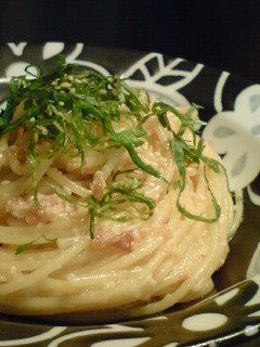 ウチの❤梅チーズスパゲティ-レシピのメイン写真