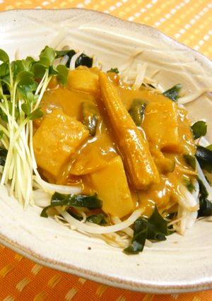 わかめともやしのカレーかけ-レシピのメイン写真