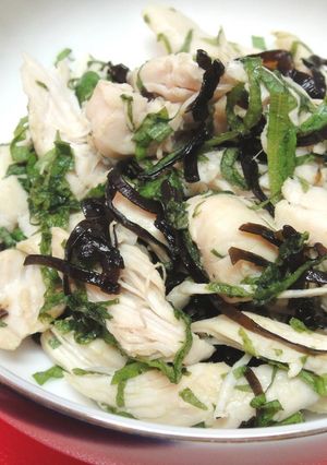 ささみと大葉の塩昆布和え-レシピのメイン写真