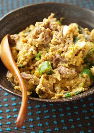 牛肉のすき卵炒め-レシピのメイン写真