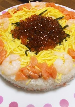 *海鮮ちらし寿司ケーキ*-レシピのメイン写真