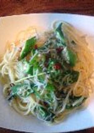 オクラとじゃこの和風パスタ-レシピのメイン写真