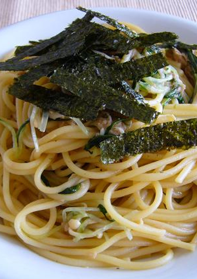 ツナとみずなの和風パスタ-レシピのメイン写真