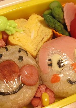 キャラ弁　アンパンマン＆どきんちゃん-レシピのメイン写真