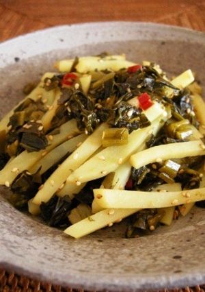 じゃが芋と高菜漬けのピリ辛ごま油炒め-レシピのメイン写真