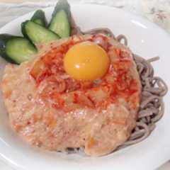 รูปของ チュルチュル美味しい♪とろろキムチそば